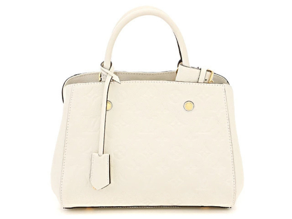 LOUIS VUITTON Montaigne 2way Shoulder Bag Monogram Empreinte Ivory White